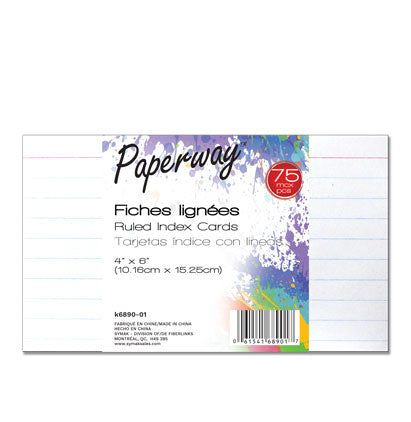 INDEX CARDS - 100 RULED 3" X 5"