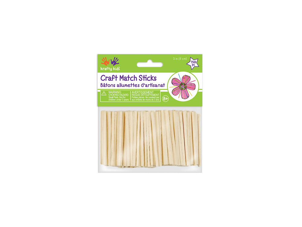 Craftwood: 2" Natural Craft Match Sticks 750/pk