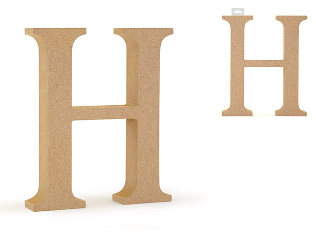 Wood Letters: 5 1/8" MDF Standing H