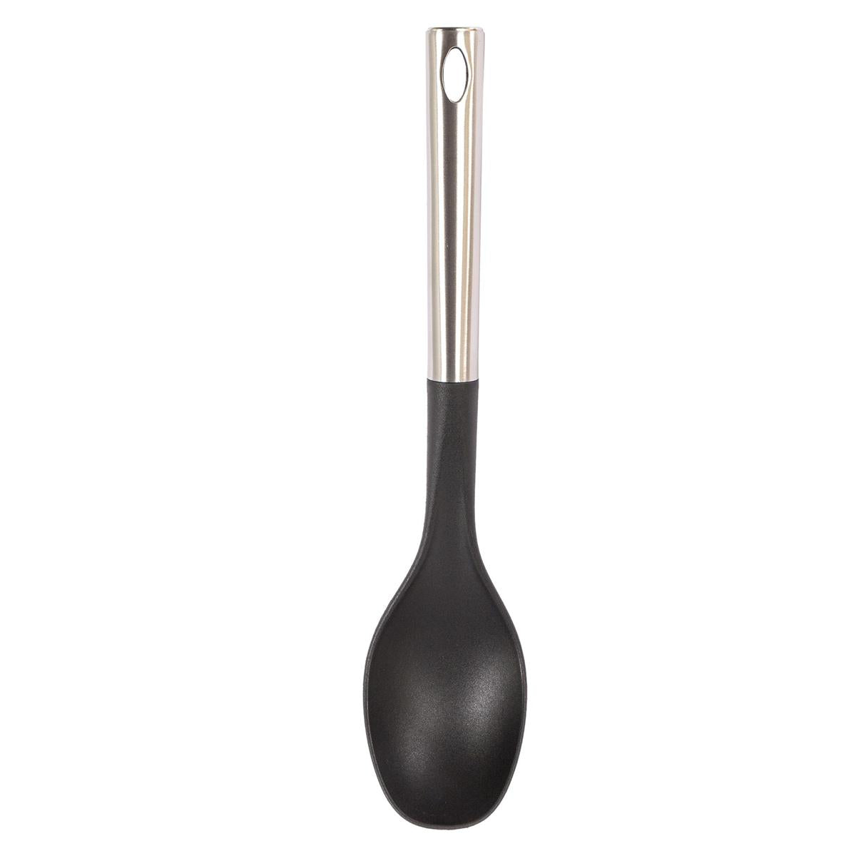 L.Gourmet 13"L Nylon Solid Spoon w/ SS Handle, t.o.c. (DCS)