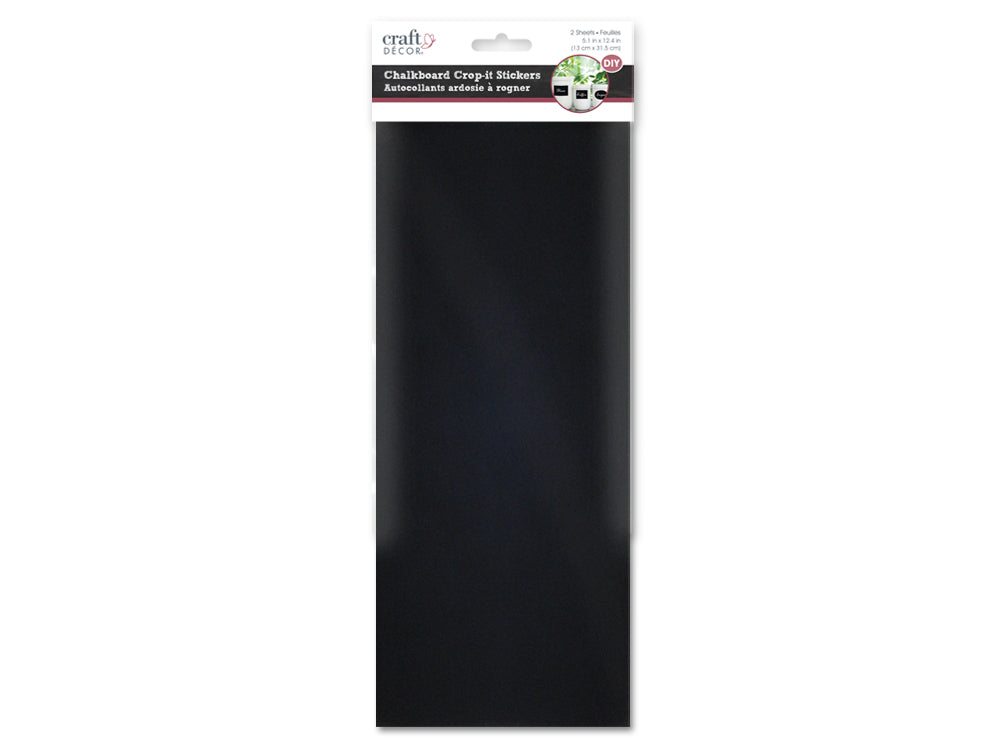 Craft Decor: Chalkboard DIY 5 1/8"x12 3/8" Crop-It Sticker x2 Sheets