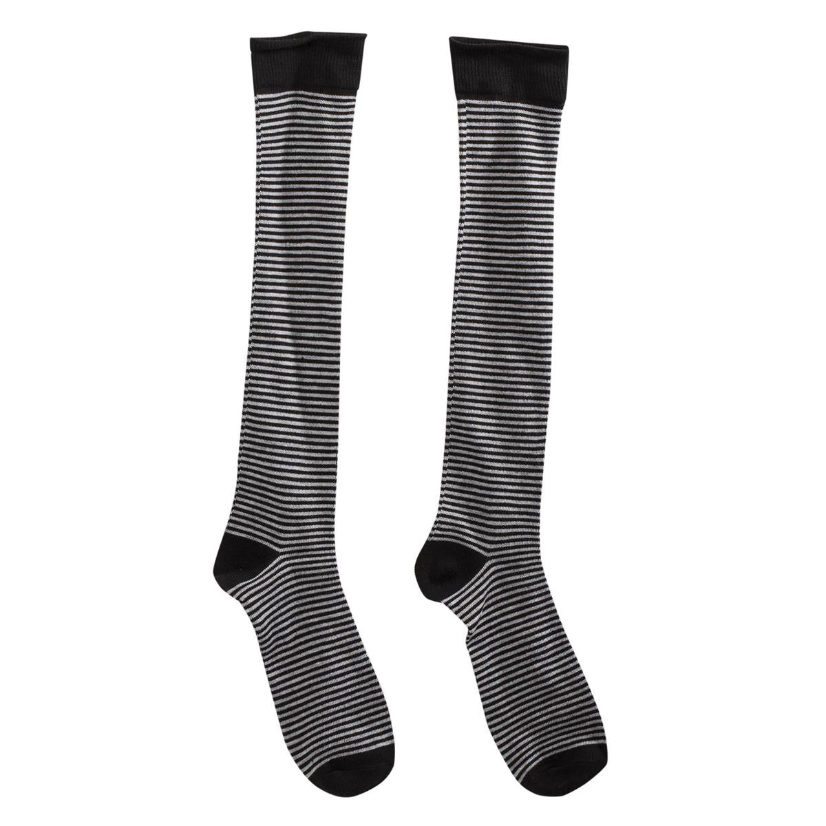 SOX, Ladies Stripe Knee Length Sock 2 col, 1pair/hc, 95poly/5spandex