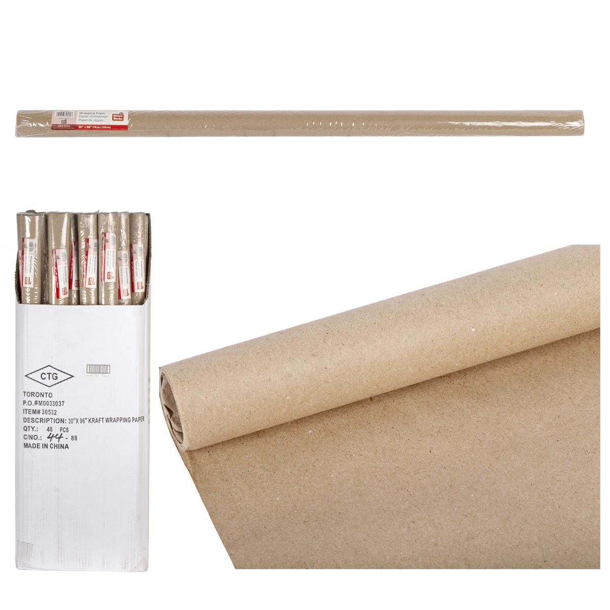 O.WKs. 30" x 96" Wrapping Paper, shrink wrap 48/dsp
