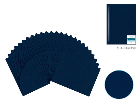 Felt Sheets: One 9"x12" Premium Bar-Coded M) Navy