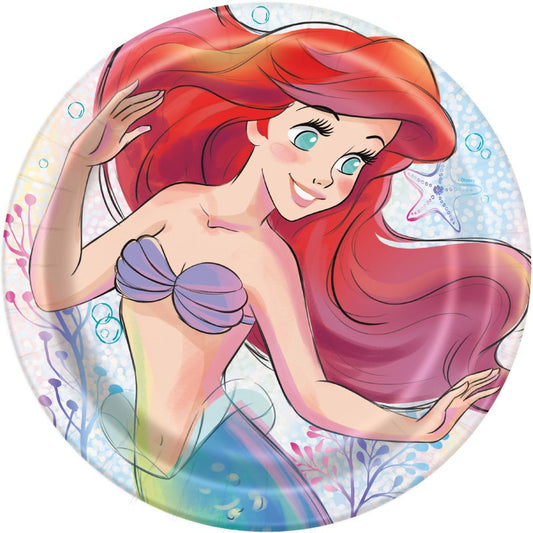 Disney The Little Mermaid Round 9" Dinner Plates  8ct