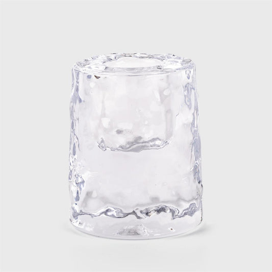 Clear Glass Taper C/H, 2"Dx2.35"H, traybox