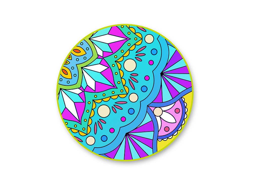 Stretch Artist Printed Canvas: 12"x12" Primed Back-Stapled L) Mandala