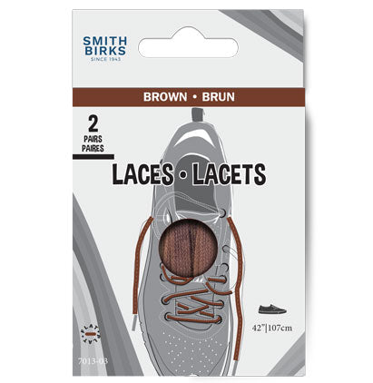 42" LACES - SPORT (2PR) BROWN