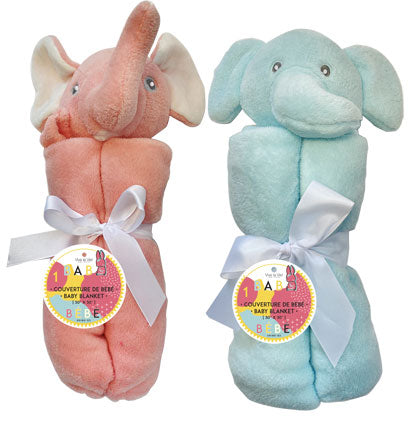 BABY BLANKETS 30''X30''-2 ASST