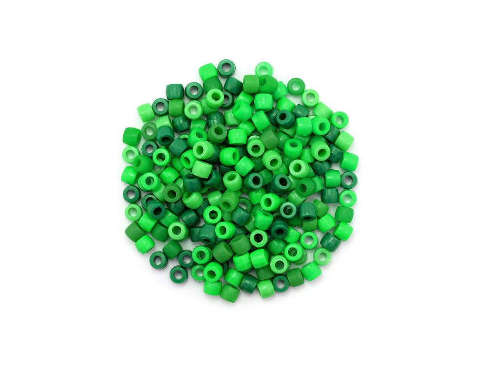 Pony Beads: 8mmx6mm Barrel Color-Mix Value-Pak x200 D) Verdi