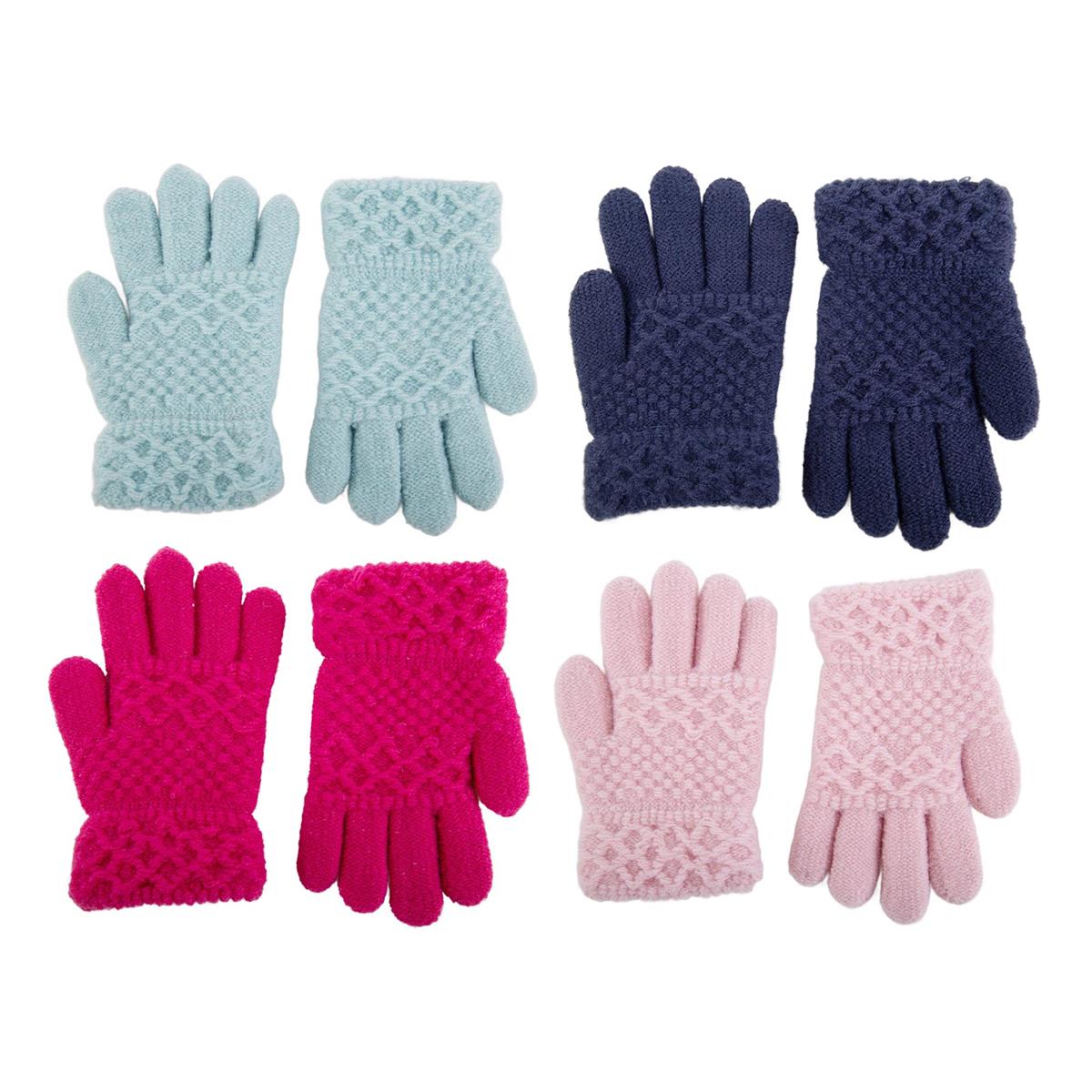 Nordic T. Kids Knit Glove,4 asst, hc