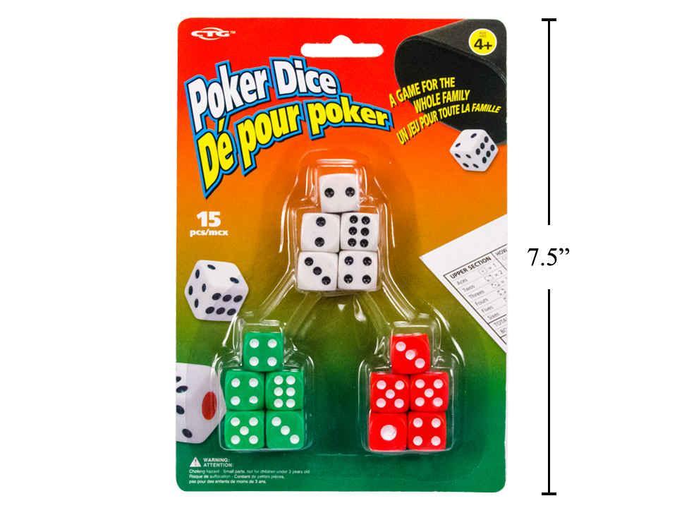 15-pc Poker Dice, b/c