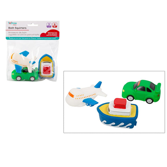 TootsieB,3pc Transport Bath Squirts pvc bag w header,