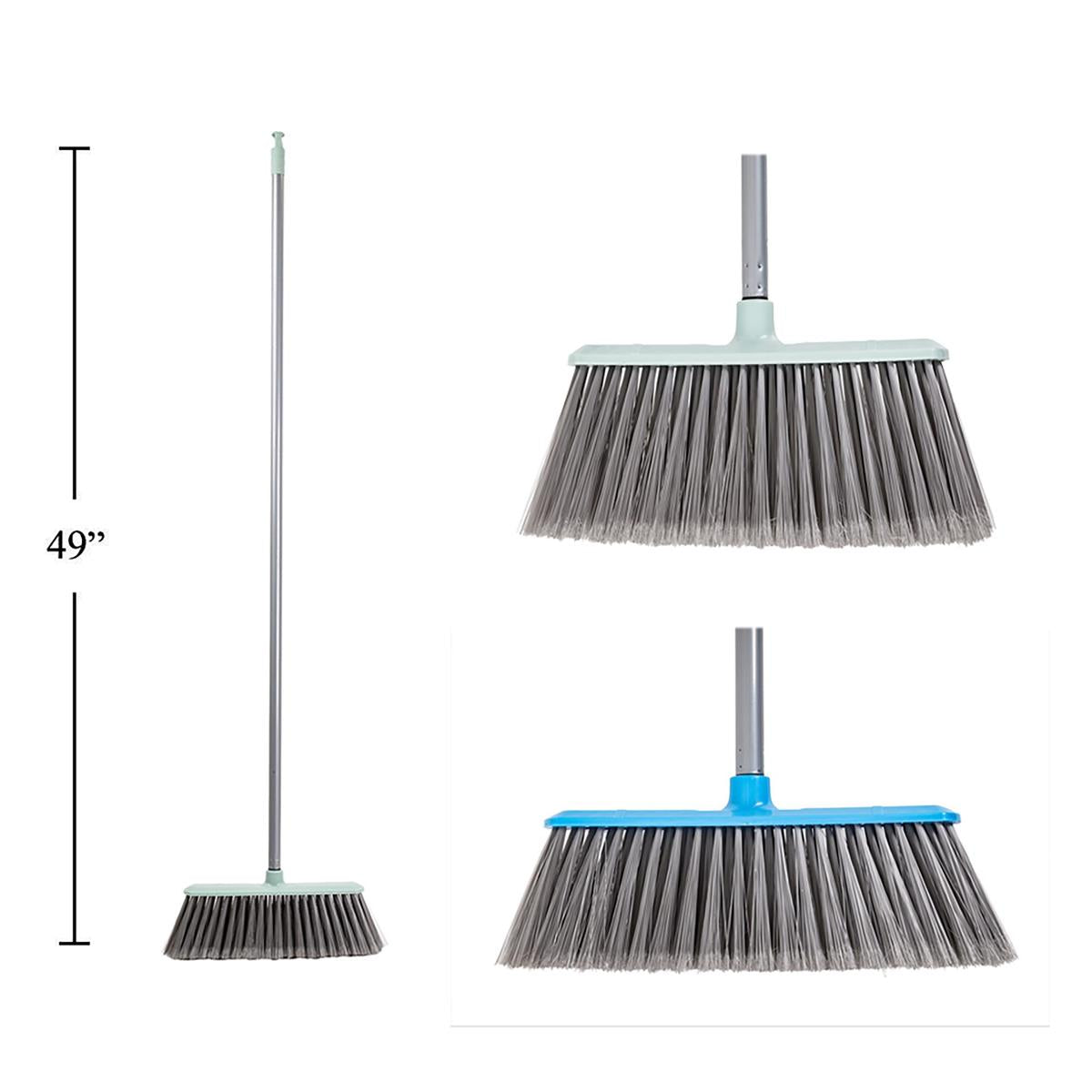H.E. 46"L Broom w/ Handle, 3 col., tag