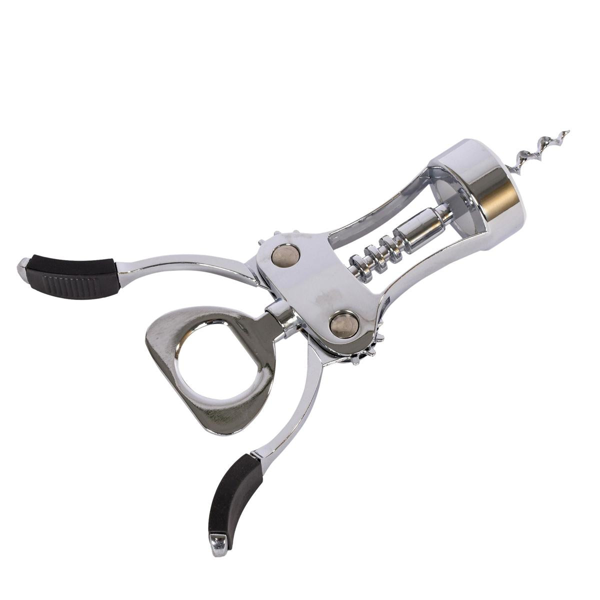 L.Gourmet Wine Winged Corkscrew, Zinc Alloy, clam shell (CP)
