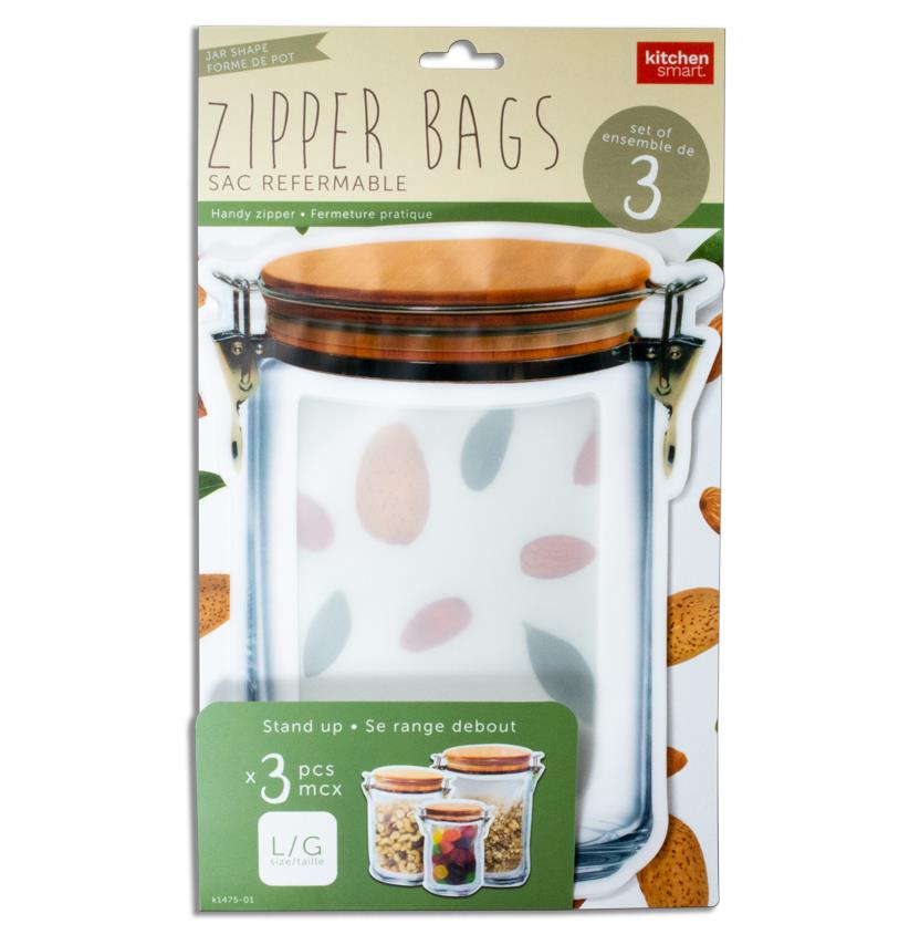 ZIPPER BAGS - 3 LARGE