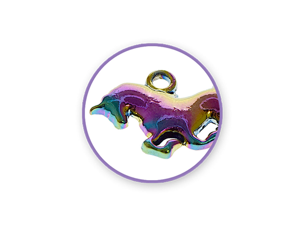 Paper Craft Embellishment: A/B Finish Metal Charms Themed F) Unicorn