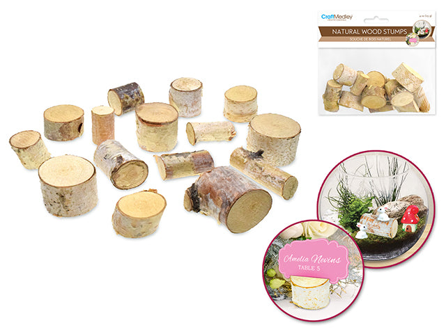 Craftwood: 4oz Mini Natural Birch Wood Stumps