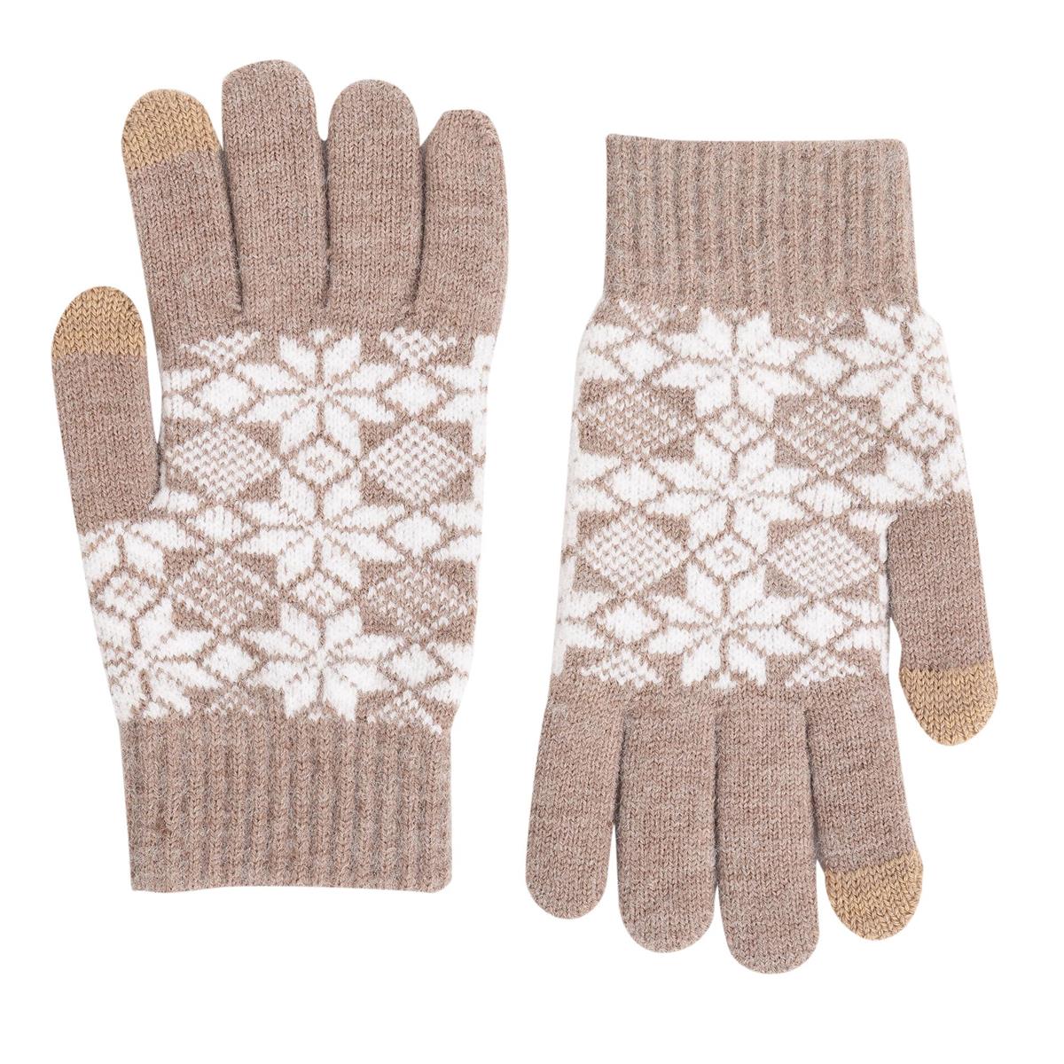Nordic T. Fairisle Knit Glove, w Touch, 3 asst, hc