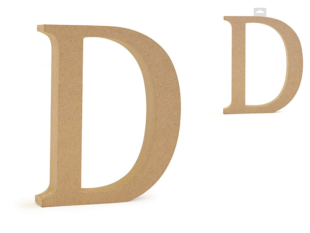 Wood Letters: 5 1/8" MDF Standing D