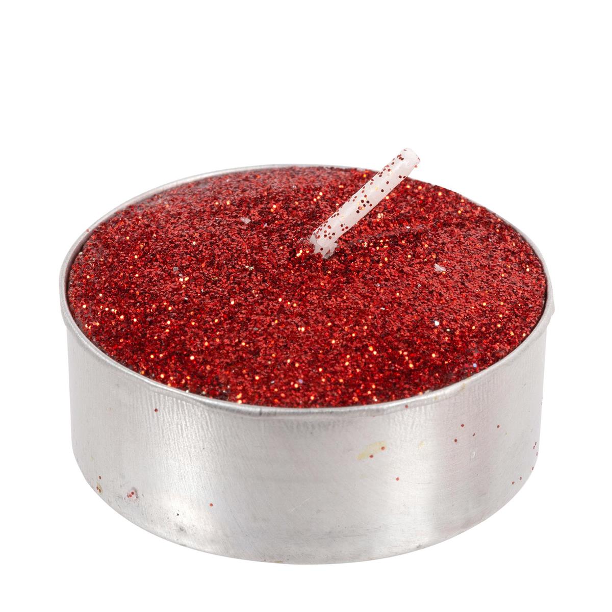 Enlighten 9pk Shimmer Red Tealight Candles, pvc box