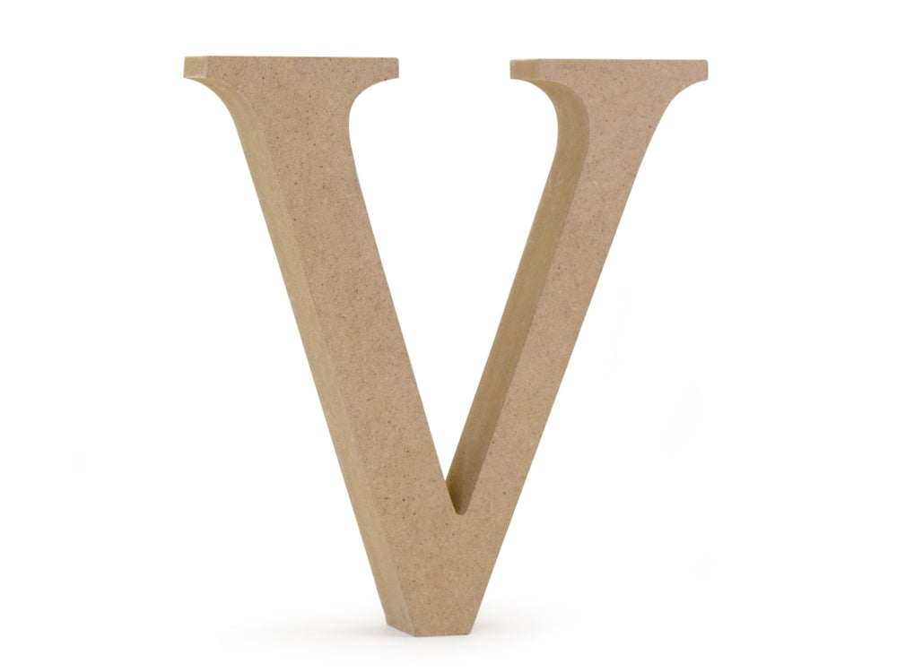Wood Letters: 5 1/8" MDF Standing V