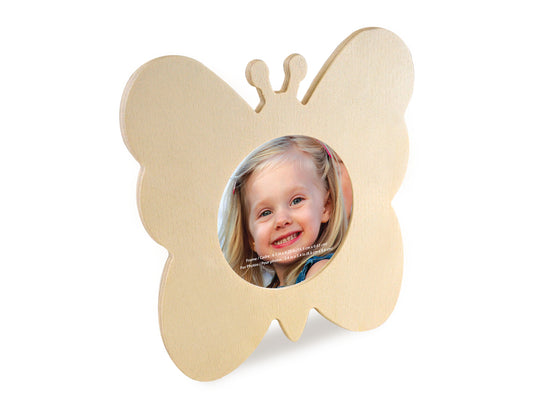Wood Craft: 6 1/4" DIY Photo Frame w/Dowel C) Butterfly