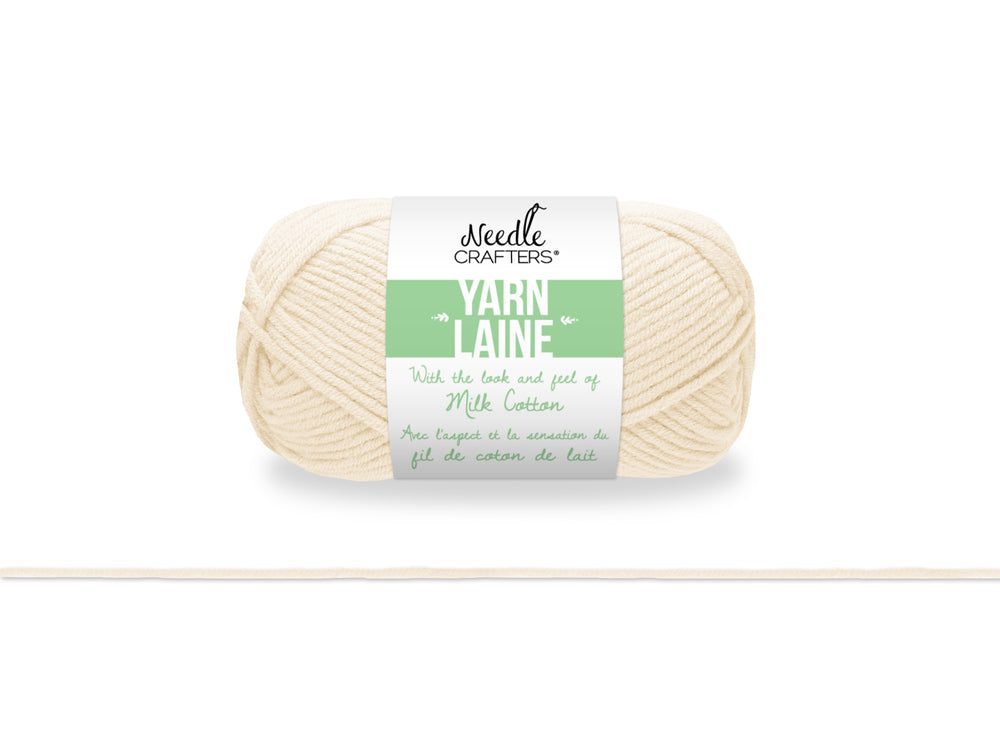 Needlecrafters: 50g Acrylic Milk Cotton Yarn L) Ivory