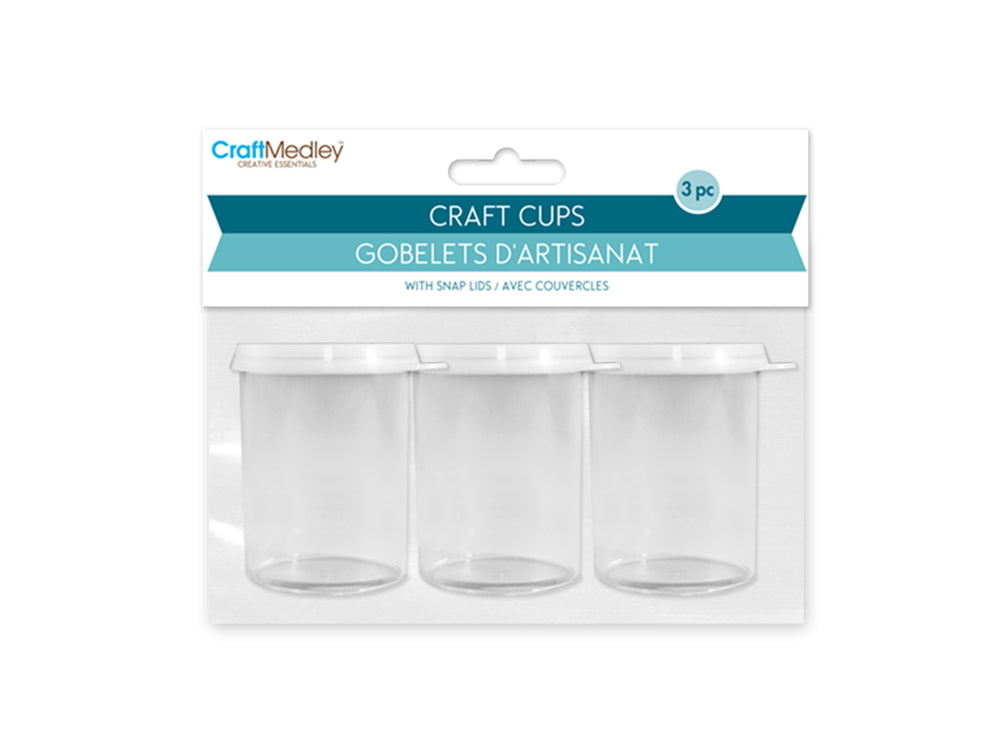 Craft/Bead Storage: 45ml (1.52 fl oz) Craft Storage Cups w/Lids x3