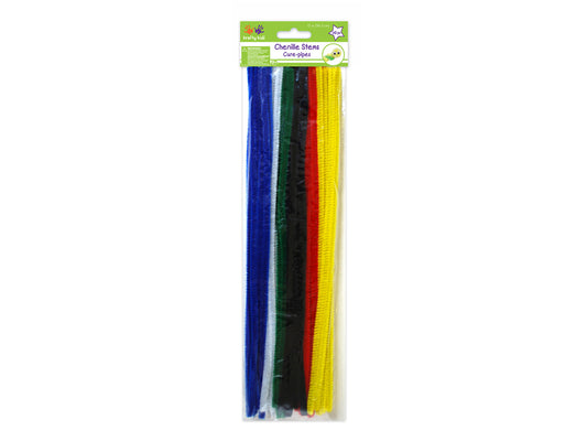 Chenille Stems: 6mmx30cm Standard Pipe Cleaners 40pc I) Multi Mix