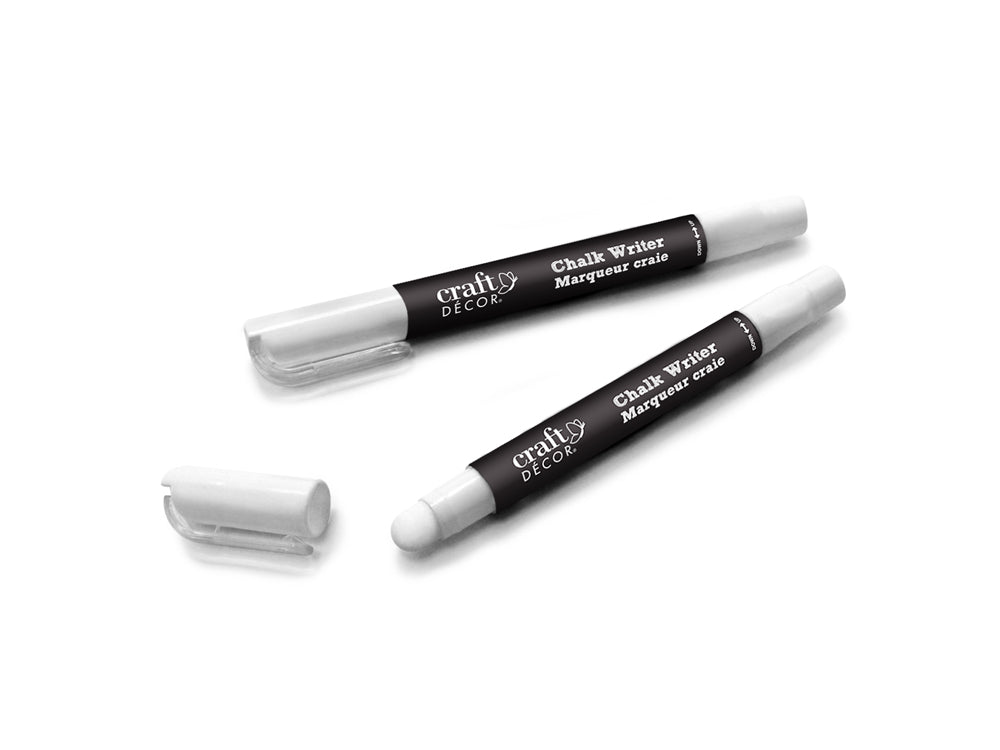 Craft Decor: Chalk Writer 2pk Blister-Carded A) White