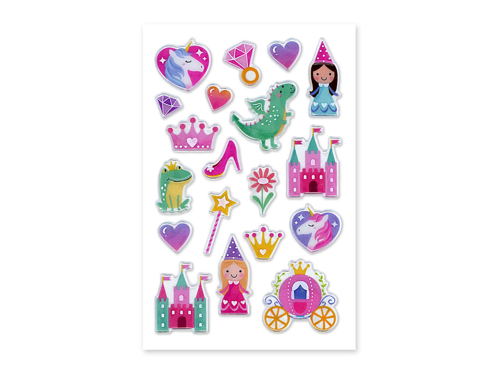 Paper Craft Sticker: 4.1"x7.5" 3D Puffy D) Fantasia