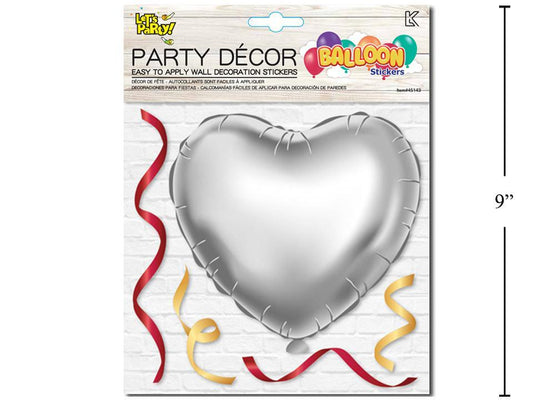 Let's Party, Balloon look, Wall Decor, Silver Heart
