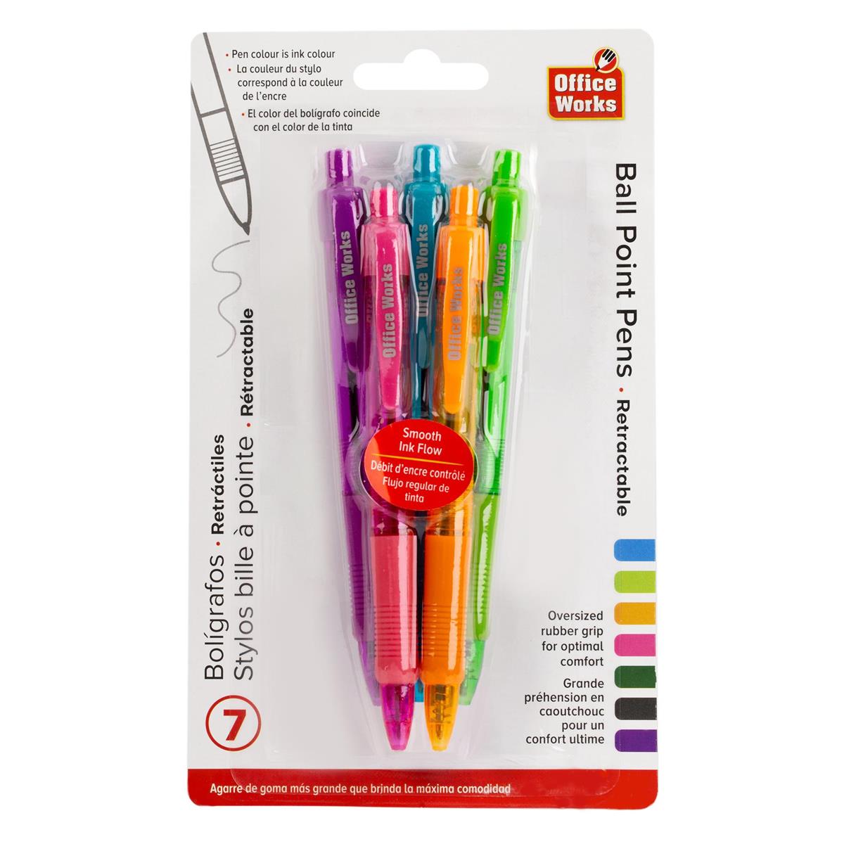 O.WKs. 5-Pc Ball Pens, b/c (CS)