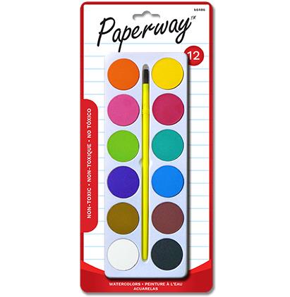12 WATERCOLOUR PAINTS