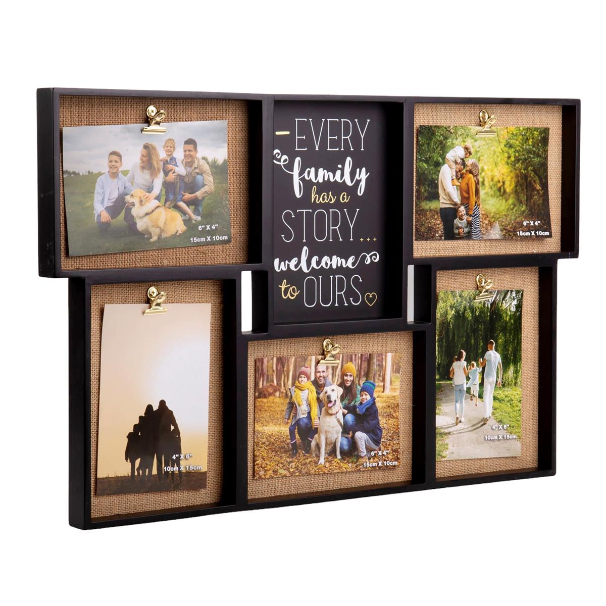 KG Neat Clip On Collage Frame with 5 Clips 4x6" Photos  ( LD S4 )