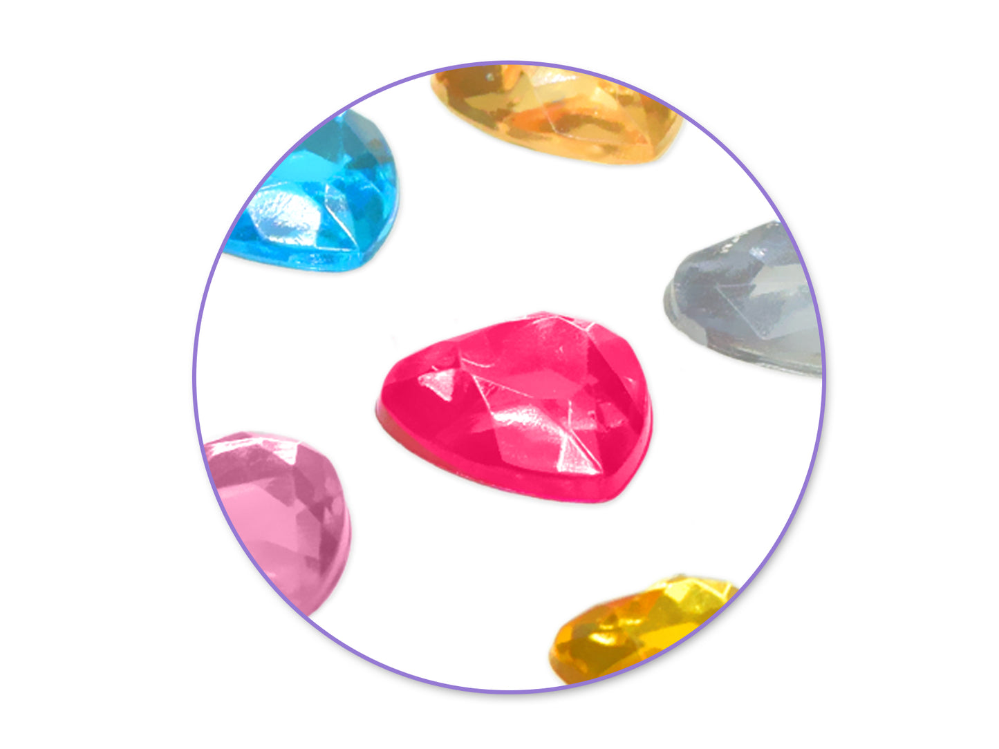 Paper Craft Sticker: 3.7"x6.1" Gem Icons D) Hearts Medley