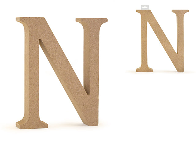 Wood Letters: 5 1/8" MDF Standing N