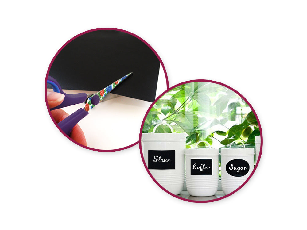 Craft Decor: Chalkboard DIY 5 1/8"x12 3/8" Crop-It Sticker x2 Sheets