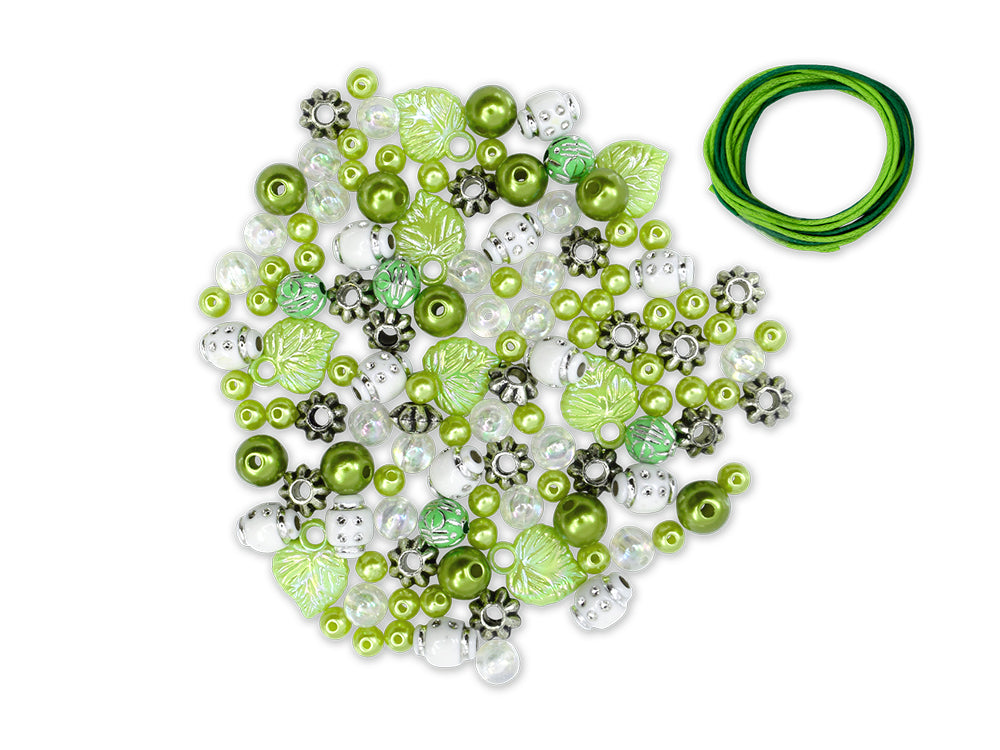 Acrylic Bead Kit: 30g Luxe Kit w/Spacers & Cording B) Green
