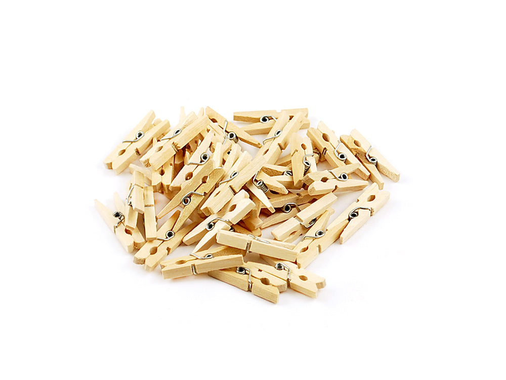 Craftwood: 1 3/16" Mini Clothespins Natural 40/pk