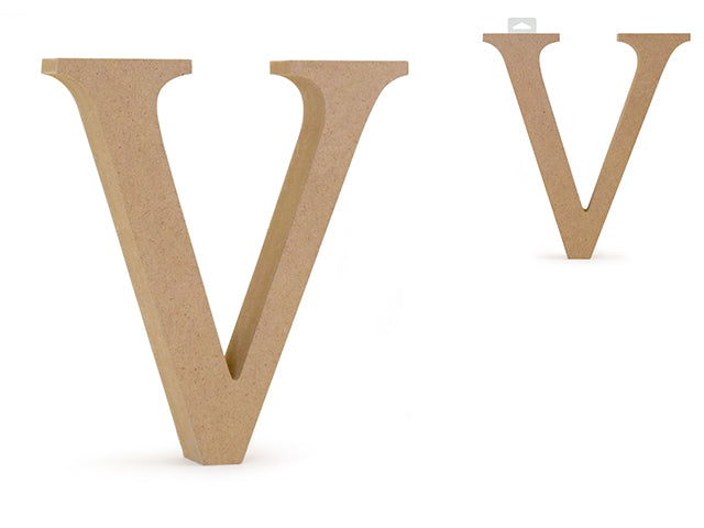 Wood Letters: 5 1/8" MDF Standing V