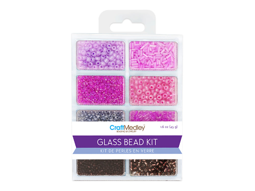 Glass Bead Kit: Rocailles/Seed Beads/Bugles 45g ULTIMIX F) Viola