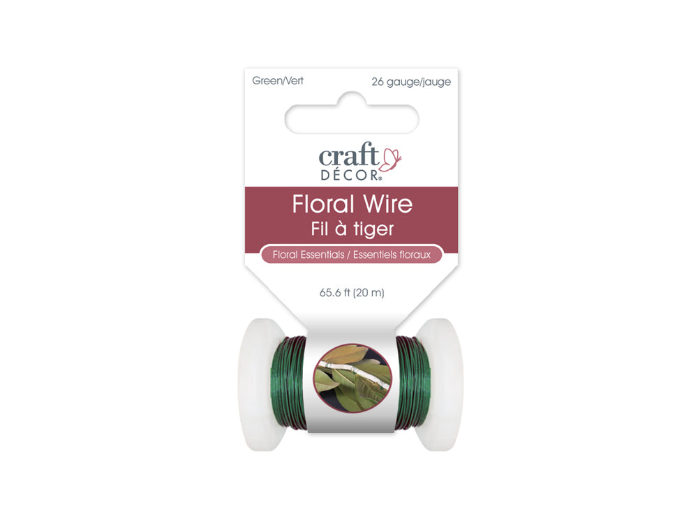 Floral Spool Wire: 26g Green 20m (0.45mm)