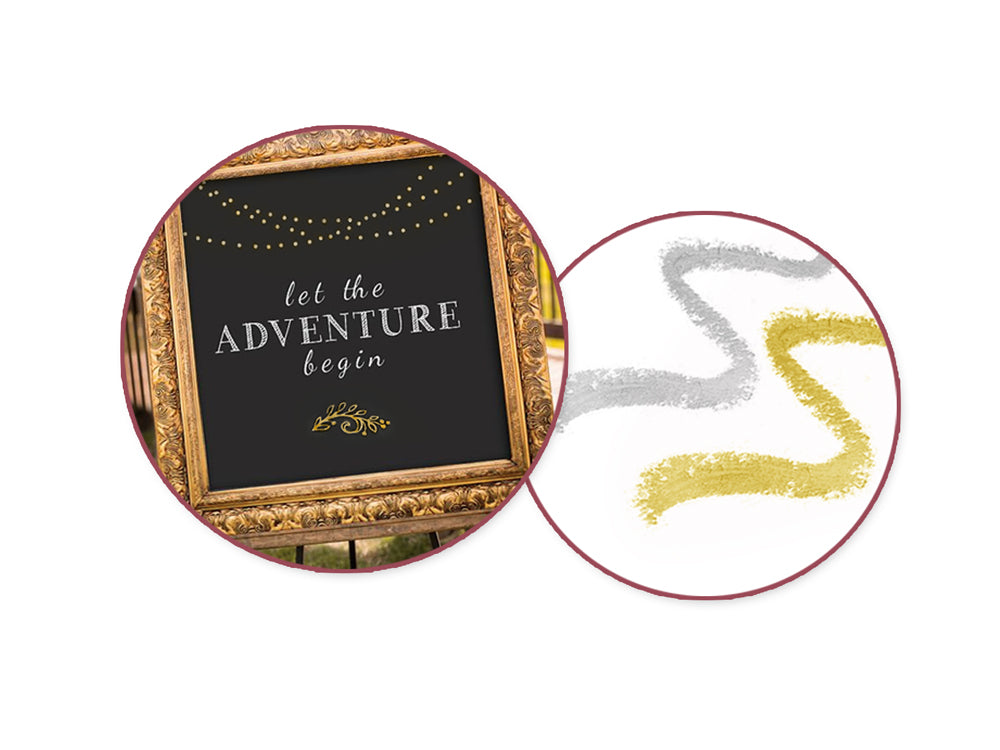 Craft Decor: Chalk Writer 2pk Blister-Carded C) Gold/Silver