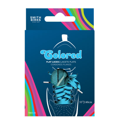 55" FLAT LACES-TURQUOISE (2PRS)