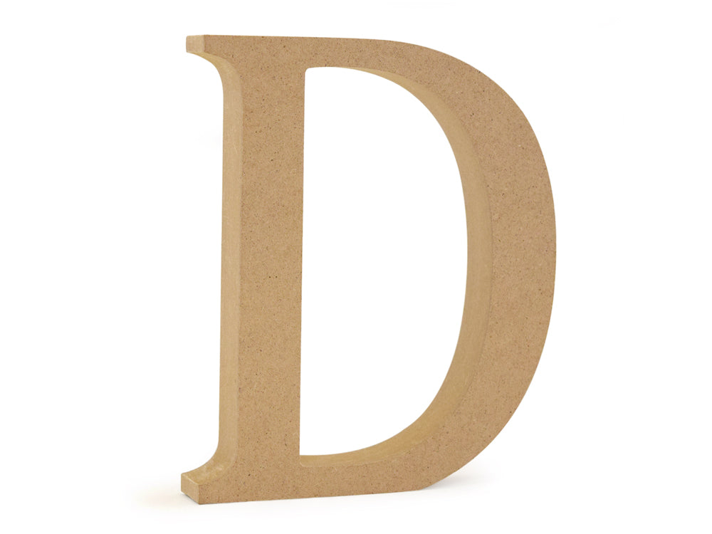 Wood Letters: 5 1/8" MDF Standing D