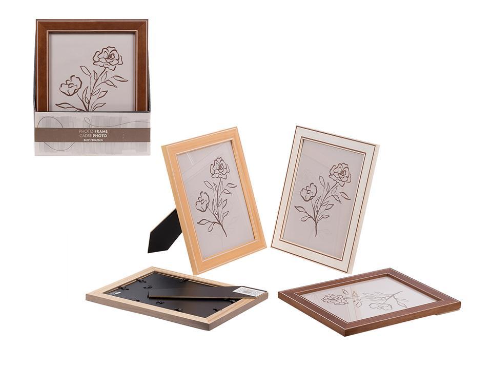 JAME 8X10" BORDER WOOD FRAME, 4ASST, Shrink + PDQ