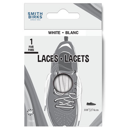 108" LACES - SPORT (1PR) WHITE