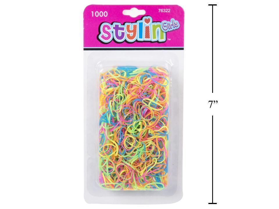 Stylin G,1000-pc Latex Ponyholders, Neon Colour, b/c